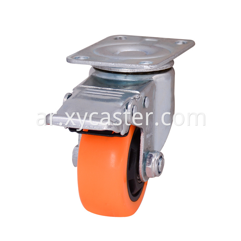 3 Inch Orange Brake Caster Wheel
